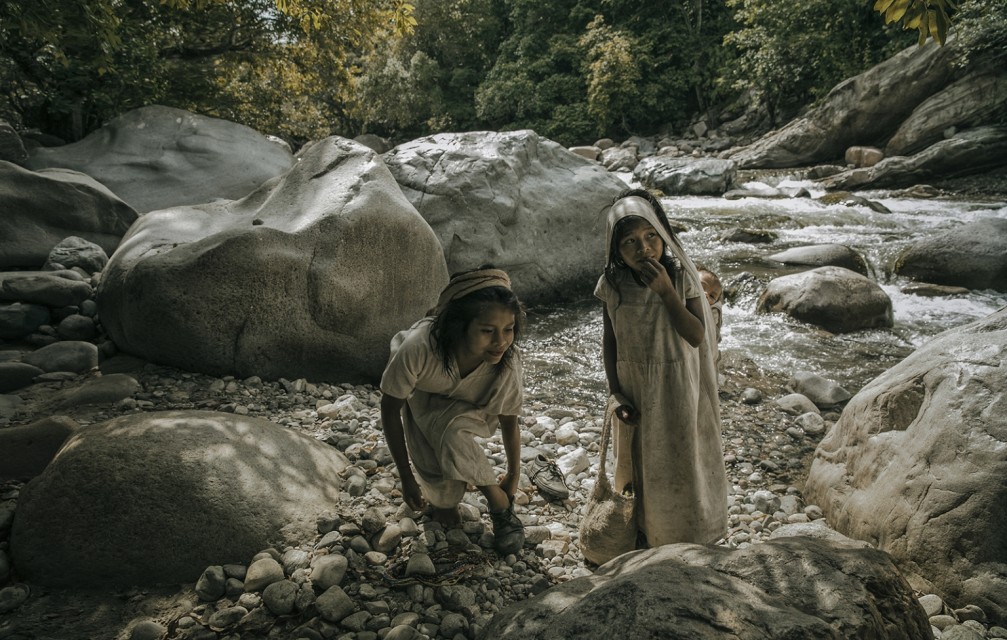 Sisters take a bath in the river by GIllmar villamil